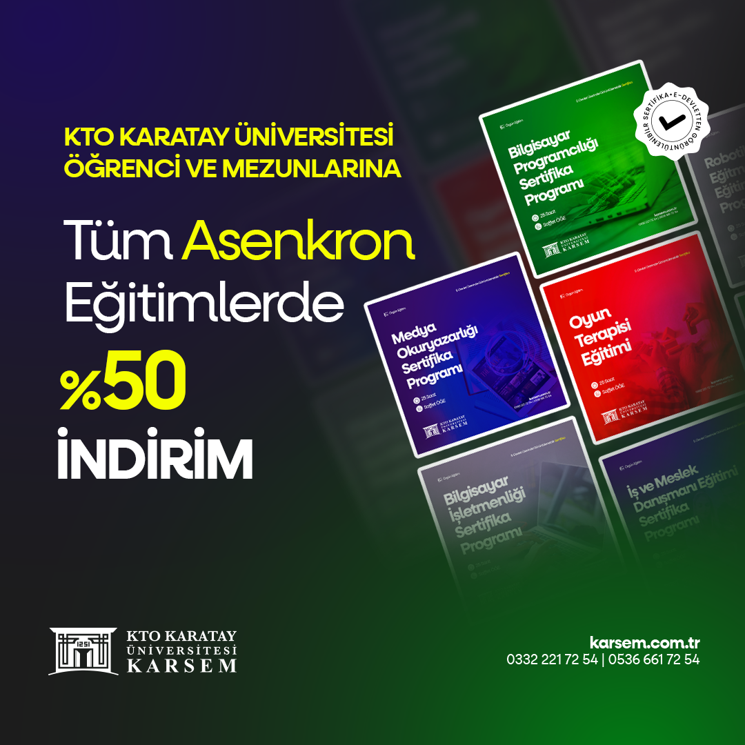 KTO Karatay Üniversitesi Öğrenci ve Mezunlarına Müjde