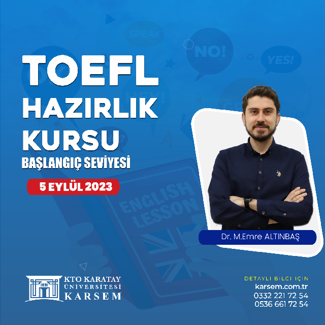 TOEFL Hazırlık Kursu- Başlangıç Seviyesi